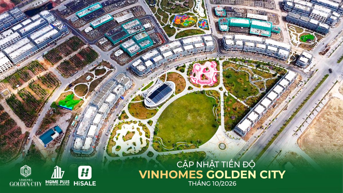 Ảnh flycam Vinhomes Golden City tháng 10/2026